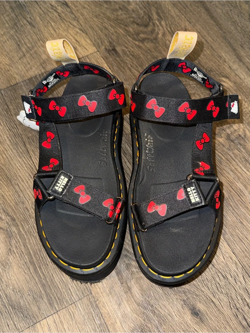 rare dr. martens x hello kitty vegan platform sandals